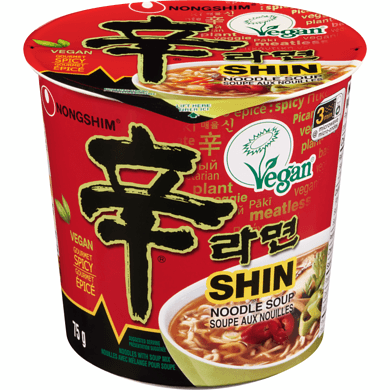 Nongshim Shin Vegan Cup Noodles - The Snacks Box - Asian Snacks Store - The Snacks Box - Korean Snack - Japanese Snack