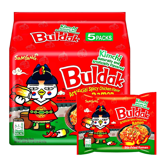 SamYang Buldak Hot Chicken Flavor Ramen Kimchi 5x135g - The Snacks Box - Asian Snacks Store - The Snacks Box - Korean Snack - Japanese Snack