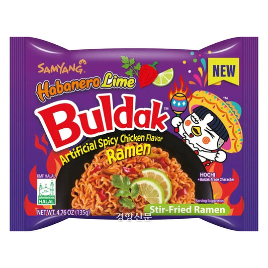 SamYang Spicy Chicken Flavor Ramen Habanero Lime 135g - The Snacks Box - Asian Snacks Store - The Snacks Box - Korean Snack - Japanese Snack