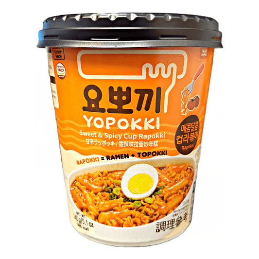 Young Poong Yopokki Sweet & Spicy Cup Rapokki 145g - The Snacks Box - Asian Snacks Store - The Snacks Box - Korean Snack - Japanese Snack